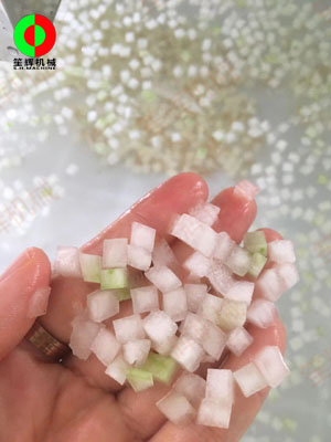 客戶自帶物料現(xiàn)場(chǎng)測(cè)試冬瓜處理生產(chǎn)線相關(guān)設(shè)備