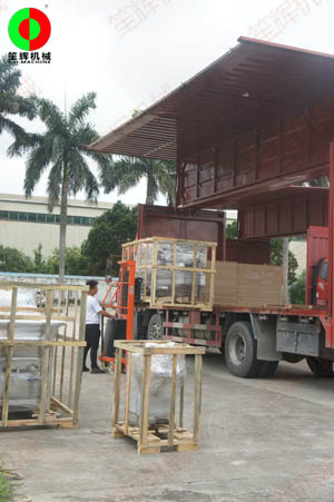 一批蔬果加工設(shè)備順利完工，裝車交付客戶！