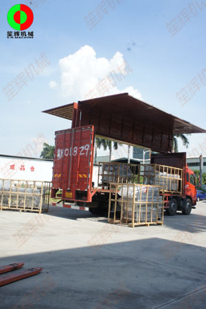 客戶訂購(gòu)的大批蔬果清洗處理生產(chǎn)線順利出貨交付客戶！