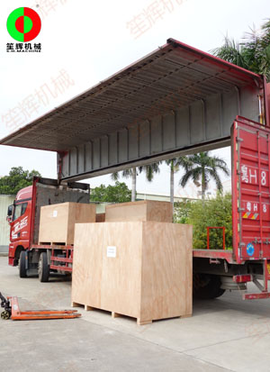 印尼客戶訂購的切菜機和毛刷清洗去皮機等設備出貨交付！